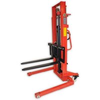 Warrior Handling Equipment Warrior WRMSS1016 1000kg Manual Straddle Stacker Truck with Adjustable Forks