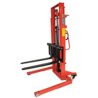 Warrior Handling Equipment Warrior WRMSS1025 1000kg Manual Straddle Stacker Truck with Adjustable Forks