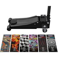 Sealey Sealey 2000CB Low Entry Custom Design 2 Tonne Trolley Jack with Rocket Lift - Black