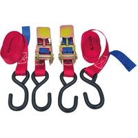 XONA XN20120111 4.5m Ratchet Lashings with S Hooks - Pack of 2