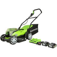 Click to view product details and reviews for Greenworks 24v 48v Greenworks 48v 36cm Lawnmower With 2 X 24v 2ah Batteries Charger. Click to view product details and reviews for Greenworks 24v 48v Greenworks 48v 36cm Lawnmower With 2 X 24v 2ah Batteries Charger.