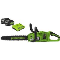 Greenworks 24V/48V Greenworks 48V 36cm Chainsaw with 2 x 4Ah Batteries & Charger
