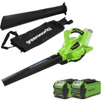 Greenworks Greenworks 40V Brushless Blower/Vac with 2 x 2.0Ah Batteries & Charger