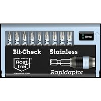 Wera 10 Piece Stainless Steel Torsion Screwdriver Bit Set