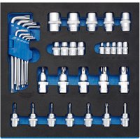 Draper 35 Piece Screwdriver Bit and Torx Key Set in EVA Insert Tray