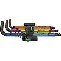 Wera 950 Spkl/9 Sm N Colour Hex Key Set 9 Piece Carded