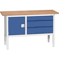 Bott Verso Height Adjustable Storage Bench 1500x600x830-930mm Mpx Worktop
