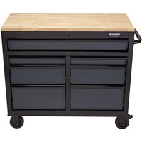 BUNKER® 08216 7 Drawer 41" Workbench Roller Tool Cabinet - Grey