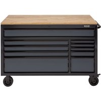 BUNKER® 08227 10 Drawer 56" Workbench Roller Tool Cabinet - Grey