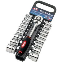 Clarke PRO360 19 Piece ½" Drive Ratchet & Socket Set