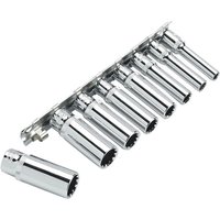 Clarke PRO384 8 Piece 1/4" Deep Multi Drive Socket Set – Metric