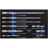 Blue Spot 9 Piece 1/4"-3/8"-1/2" Mixed Extension Bar Set in EVA Foam Module