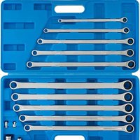 Blue Spot Tools BlueSpot 10 Piece 8 - 19mm Extra Long Ratchet Ring Spanner and Adaptor Set