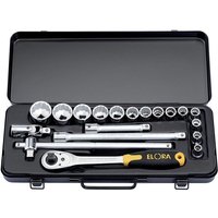 Elora 770-LINDMU 19 Piece 1/2" Sq. Dr. Metric Socket Set