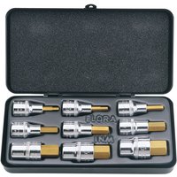Elora 9 Piece 1/2" Drive Hexagon Socket Bit Set Metric