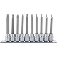 Draper Draper D-TX/10/100 3/8'' Drive 100mm Long TX-STAR Socket Bit 10 Piece Set