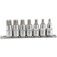 Draper Draper H-TXP/7/50 1/2'' Drive 7 Piece Square TORX-STAR Plus Socket Bit Set