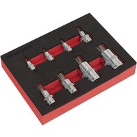 Sealey Sealey AK6241 8 piece Spline Socket Bit Set 1/4