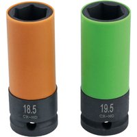 Laser Laser 8618 Wheel Nut Socket Set 18.5 & 19.5mm