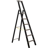 Zarges Aluminium 6 steps Step Ladder, 1.59m platform height, 2.43 m open length