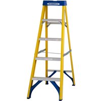 Werner Werner Fibreglass Swingback Stepladder Trade 5 Tread
