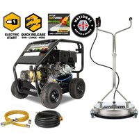 V-TUF V-TUF TORRENT3RGB Industrial 15HP Gearbox Driven Petrol Pressure Washer Kit - 4000psi (275.7Bar) - Electric Key Start