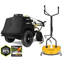 V-TUF TORRENT2 7HP 190 Bar, 13L/min Mini-Bowser Petrol Pressure Washer + 20" Poly Deck Surface Cleaner