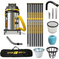 V-TUF GCX5000 240-KIT2 3.5kW Wet & Dry Industrial Vacuum Cleaner with 40ft GCX Pro Gutter Cleaning Kit