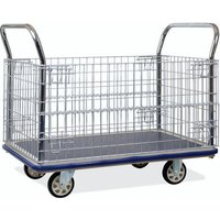 Barton Storage 938-399956 Platform Trolley with Chrome Plated Mesh Sides (1000 x 765 x 1280mm)