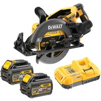 DeWalt XR FLEXVOLT DEWALT DCS577T2-GB 54V XR FLEXVOLT 190mm High Torque Circular Saw with 2 x 6Ah Batteries