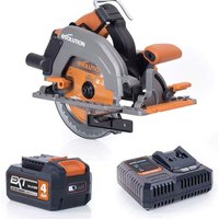 Evolution R185CCS-Li 18V 185mm Brushless Circular Saw 4Ah Battery and Charger