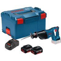 Bosch Professional 18V Bosch GSA 18 V-LI Professional 18V Sabre Saw with 2 x 5Ah Batteries, Charger and L-BOXX