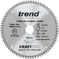 Trend 210mm 72T Craft Circular Saw Blade
