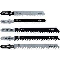 BlueSpot 19002 10-Piece Jigsaw Blade Set (T-Shank)