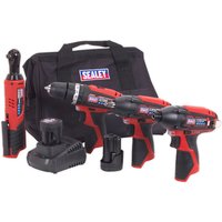 Sealey CP 12Volt Sealey CP1200COMBO CP1200 Series 4 x 12V Cordless Power Tool Combo Kit