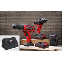 Sealey Sealey CP20VDDCOMBO 20V Cordless Ø13mm Hammer Drill/1/4
