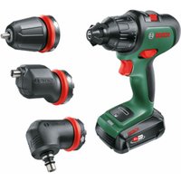 Power for All Alliance Bosch AdvancedImpact 18 Classic Green Cordless Two-speed Combi Drill with 2.5Ah Battery, Charger & 3 Attachments