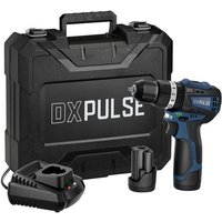 DXPULSE 12V Brushless 40Nm Combi Drill with 2x 2Ah Batteries and 2A Charger