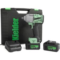 Kielder KWT-180 1/2" Drive 18V Brushless Mid-Torque 720Nm Impact Wrench Kit with 2x 4Ah Batteries, 3x Impact Sockets & Charger