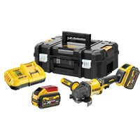 DeWalt XR FLEXVOLT DEWALT DCG418X2-GB 54V XR FLEXVOLT 125mm High Power Angle Grinder with 2 x 9Ah Batteries, Charger & Case