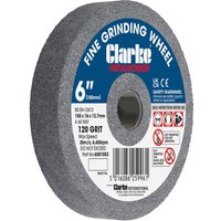 Clarke 6" (150mm) Fine 120 Grit Grinding Wheel 150mm x 16, 12.7mm Bore