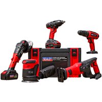 Sealey Sealey CP20V Series 5 x 20V Cordless Tool Combo with 2 x 3Ah Batteries & Charger