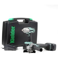 Kielder Type 18 Kielder KWT-TPK 18V Brushless 1/2” 700Nm Impact Wrench & Angle Grinder Twin Pack with 2 x 5.0Ah