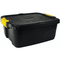Barton Storage 012491/5 - 24L Heavy Duty Trunkbox with Lid - Black Pack of 5 (500 x 400 x 200mm)