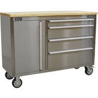 Sealey Sealey AP4804SS 4 Drawer Stainless Steel Mobile Tool Cabinet