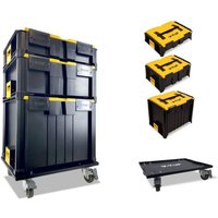 V-TUF V-TUF STACKPACK 4 Castor Trolley & Storage Box System Starter Kit