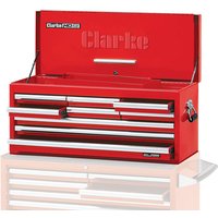Clarke CBB309DFC Large 9 Drawer Tool Chest with Front Cover - Red