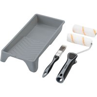 Draper 20796 5 Piece 4" Paint Roller & Brush Set with Soft Grip