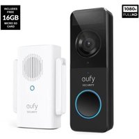 Eufy E8220311 Battery 1080p Video Doorbell Slim Black