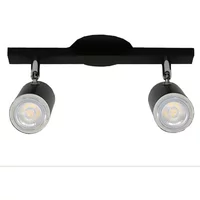 Spot De Sobrepor Duplo Aluminio - PRETO FOSCO